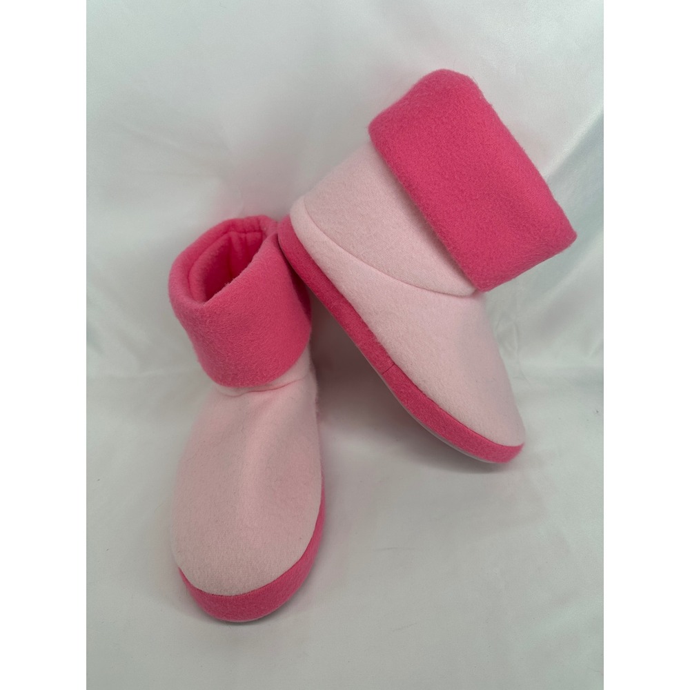 Disney Eeyore Slipper Boots Women Size M 7-8 Pink Fleece Embroidered Cozy House